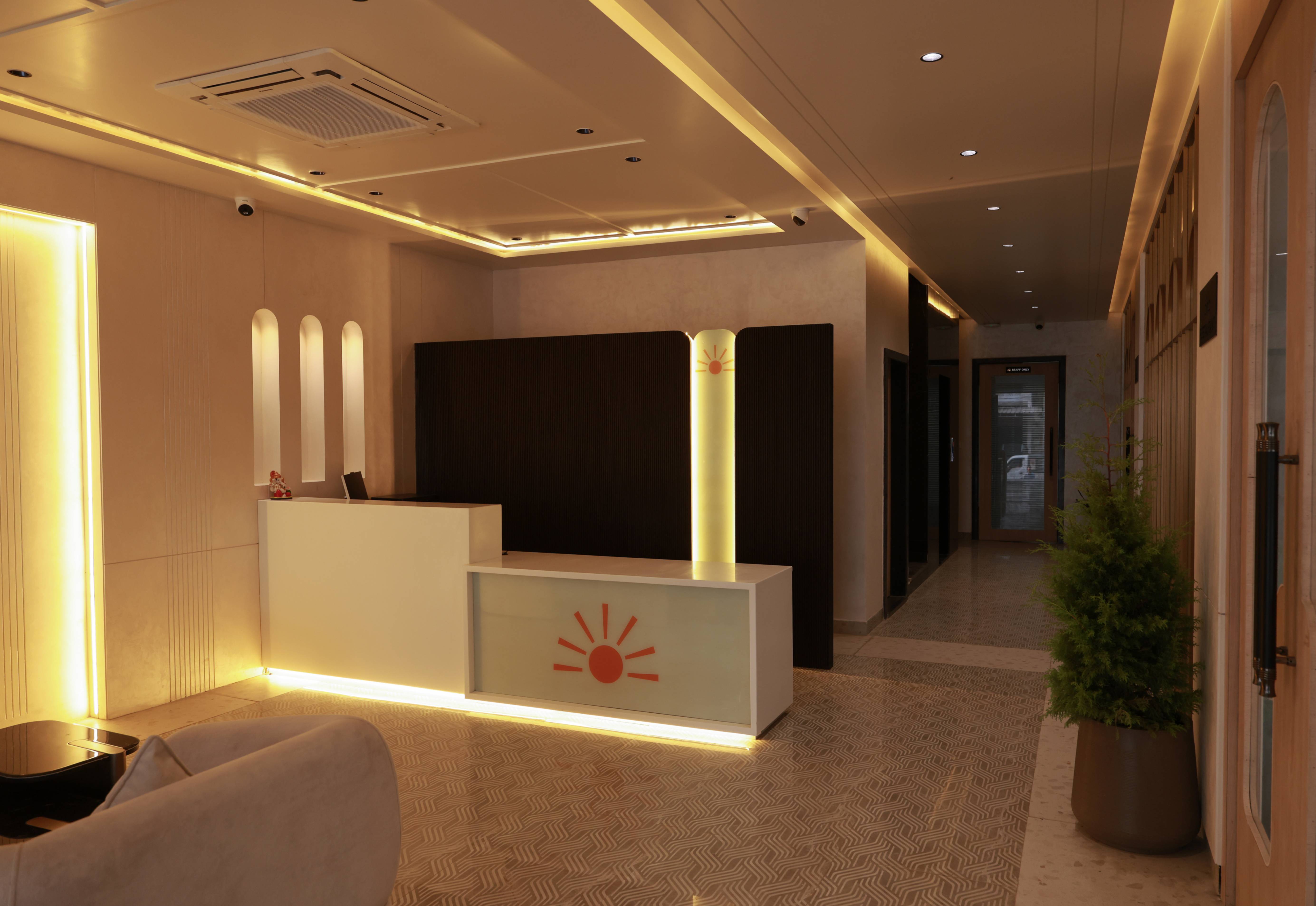 Warm lobby lounge at Novosol Lux